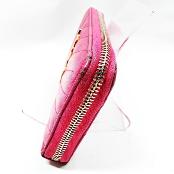 Saint Laurent Long Wallet Pink Leather - Picture 3 of 9